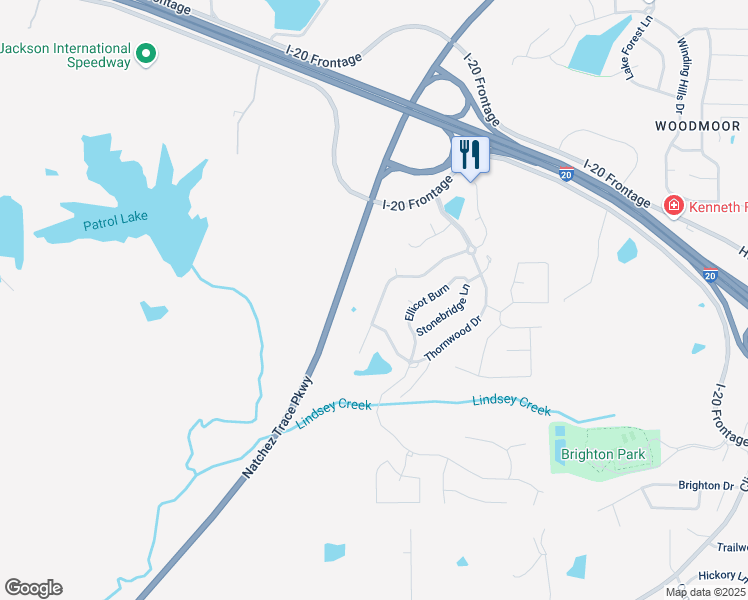 map of restaurants, bars, coffee shops, grocery stores, and more near 126 Bellemeade Trce in Clinton
