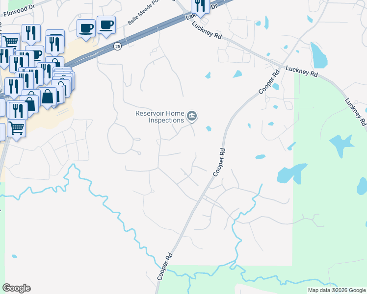 map of restaurants, bars, coffee shops, grocery stores, and more near 511 Pine Hill Place in Flowood