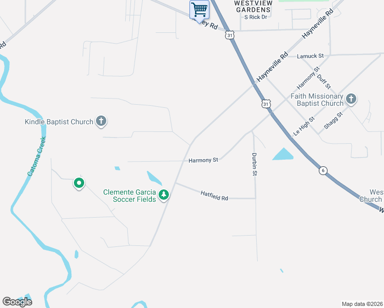 map of restaurants, bars, coffee shops, grocery stores, and more near 3837-3899 Hayneville Rd in Montgomery