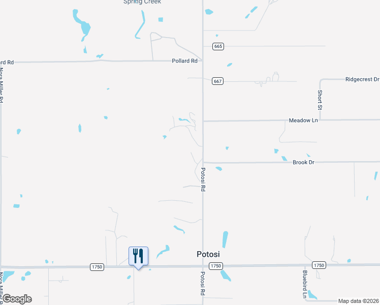 map of restaurants, bars, coffee shops, grocery stores, and more near 2782 Potosi Road in Abilene