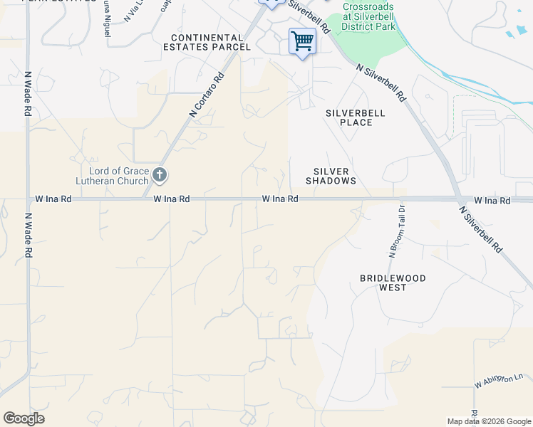 map of restaurants, bars, coffee shops, grocery stores, and more near 6305 West Ina Road in Tucson