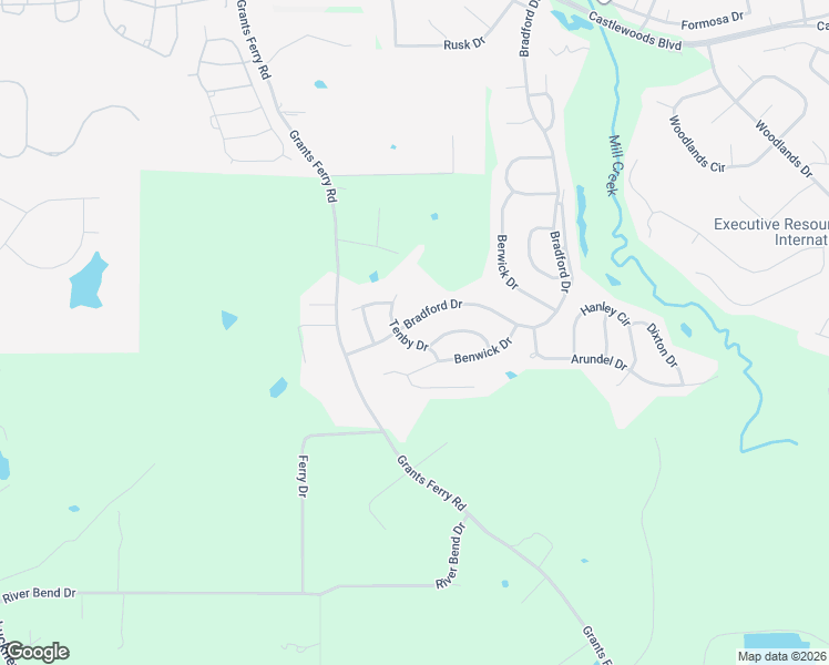 map of restaurants, bars, coffee shops, grocery stores, and more near 575 Bradford Drive in Brandon