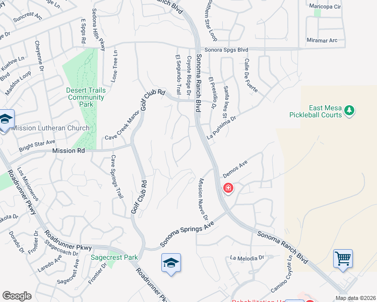 map of restaurants, bars, coffee shops, grocery stores, and more near 1691 Boulders Drive in Las Cruces