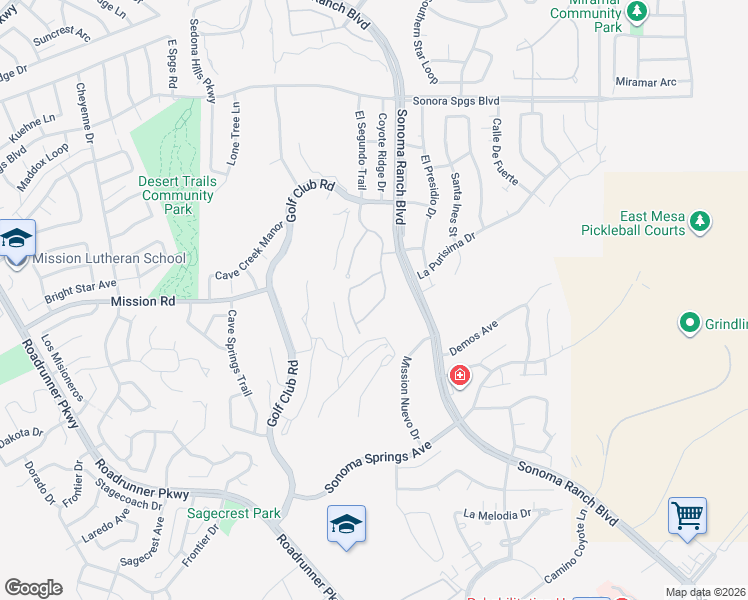 map of restaurants, bars, coffee shops, grocery stores, and more near 1691 Boulders Drive in Las Cruces