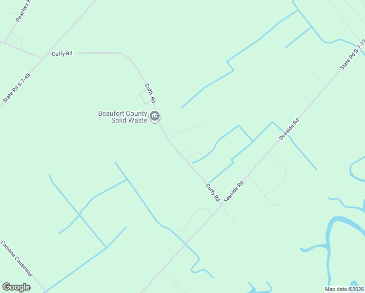 map of restaurants, bars, coffee shops, grocery stores, and more near 181 Cuffy Road in Saint Helena Island