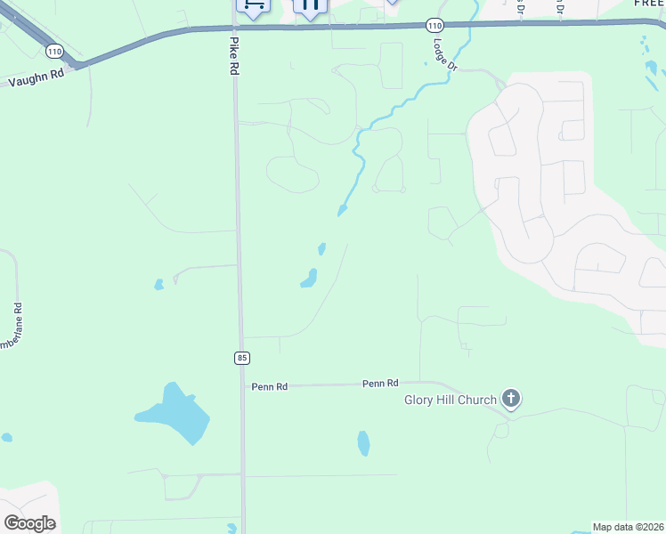 map of restaurants, bars, coffee shops, grocery stores, and more near 3045 Old Penn Loop in Pike Road