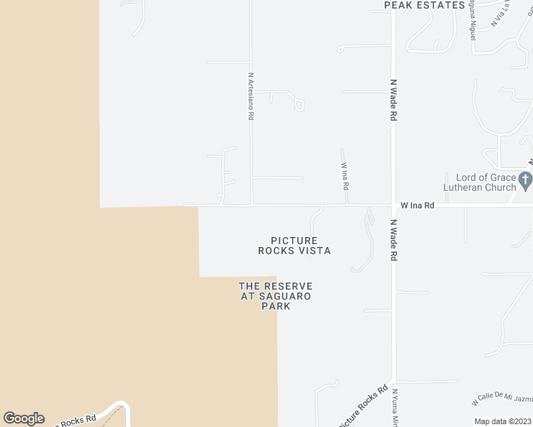 map of restaurants, bars, coffee shops, grocery stores, and more near 7303 West Ina Road in Tucson