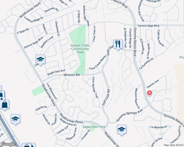 map of restaurants, bars, coffee shops, grocery stores, and more near 3567 Cactus Gulch Way in Las Cruces