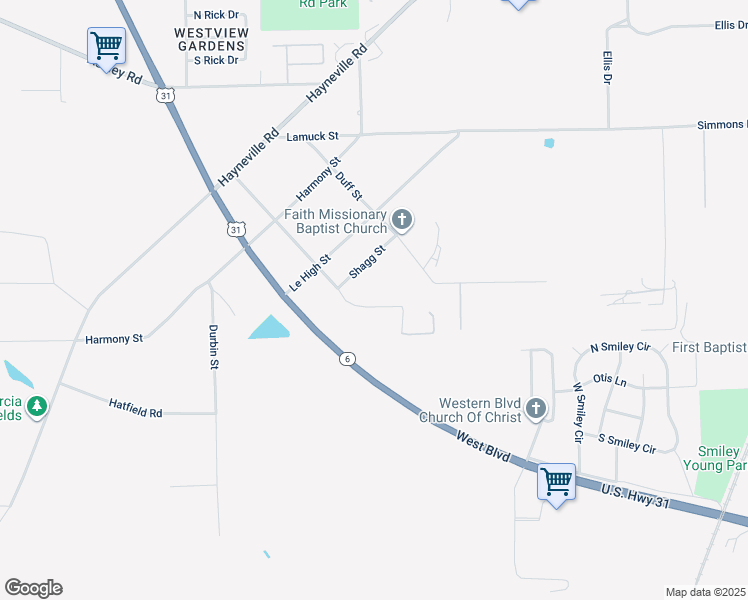 map of restaurants, bars, coffee shops, grocery stores, and more near 3277 Pilgrim Street in Montgomery