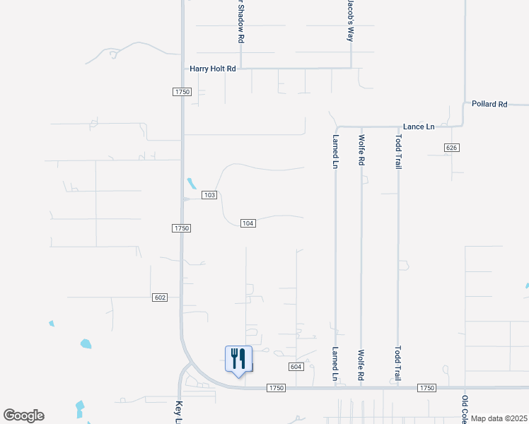map of restaurants, bars, coffee shops, grocery stores, and more near 214 Tempest Lane in Abilene