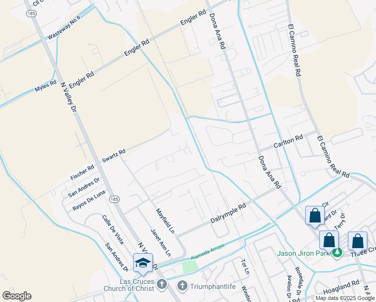 map of restaurants, bars, coffee shops, grocery stores, and more near 823 Aliyah Road in Las Cruces