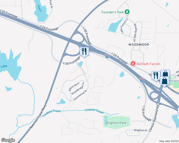 map of restaurants, bars, coffee shops, grocery stores, and more near 111 Primrose Land in Clinton