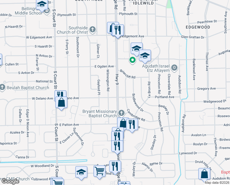 map of restaurants, bars, coffee shops, grocery stores, and more near 3566 Norman Bridge Road in Montgomery