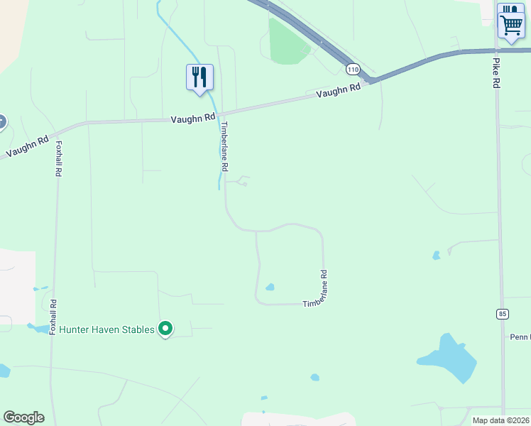 map of restaurants, bars, coffee shops, grocery stores, and more near 501 Timberlane Road in Pike Road