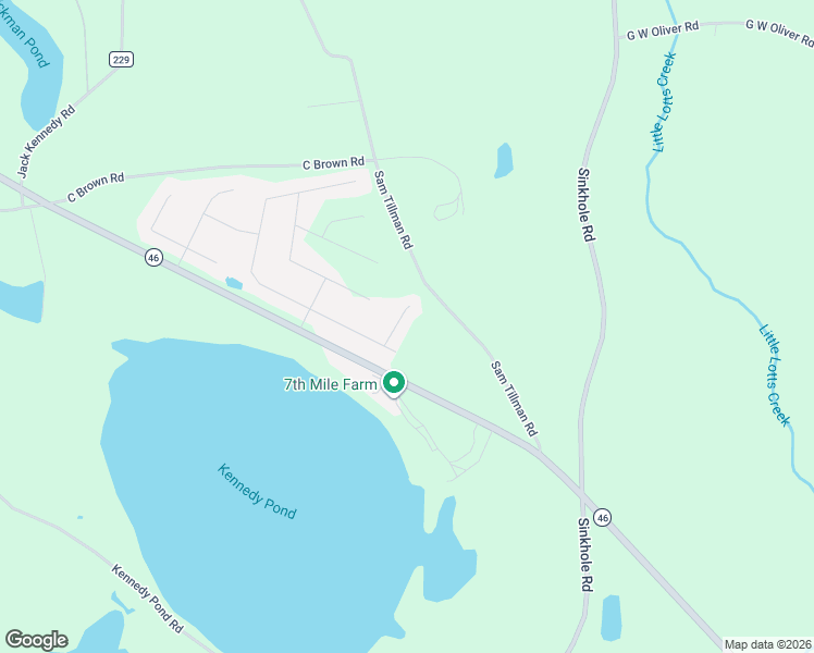 map of restaurants, bars, coffee shops, grocery stores, and more near 399 Sam Tillman Road in Statesboro