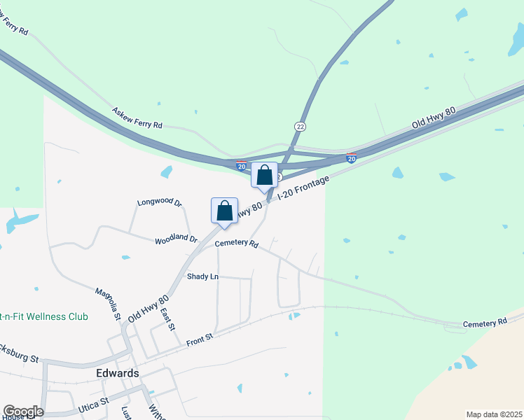 map of restaurants, bars, coffee shops, grocery stores, and more near 607 Wallace Drive in Edwards