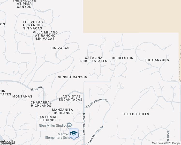 map of restaurants, bars, coffee shops, grocery stores, and more near in Tucson