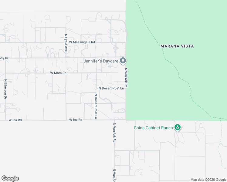 map of restaurants, bars, coffee shops, grocery stores, and more near 7281 North Van Ark Road in Tucson
