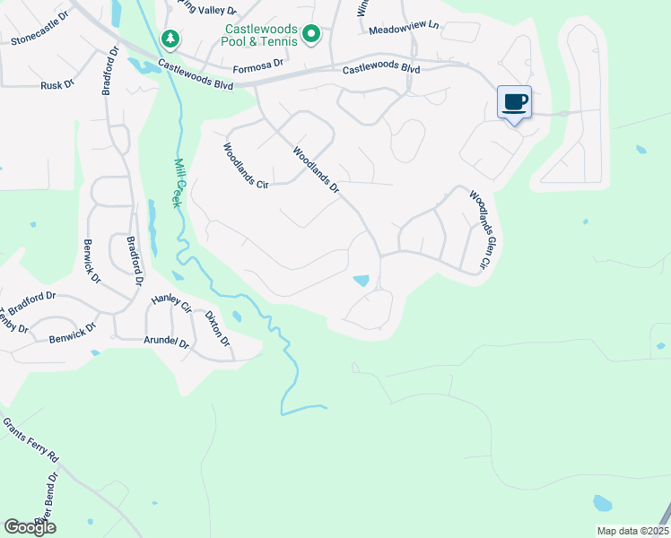 map of restaurants, bars, coffee shops, grocery stores, and more near 204 Woodlands Green Drive in Brandon
