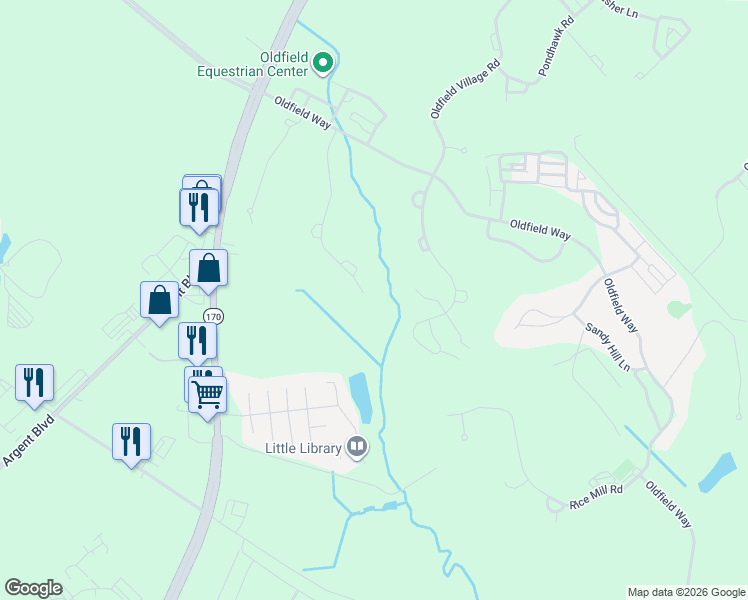 map of restaurants, bars, coffee shops, grocery stores, and more near 40 Colonel Hazzard Road in Okatie