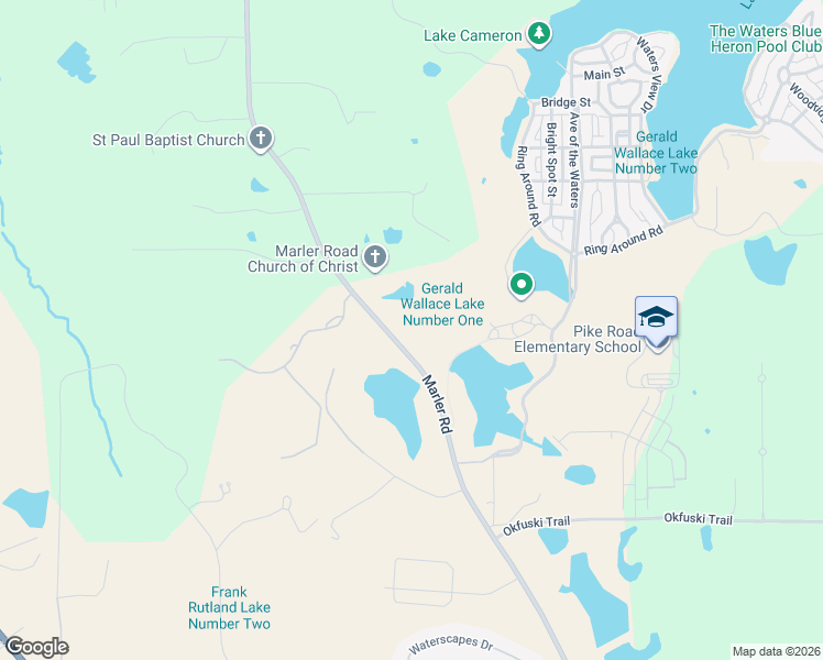 map of restaurants, bars, coffee shops, grocery stores, and more near 1823-1899 Marler Road in Pike Road