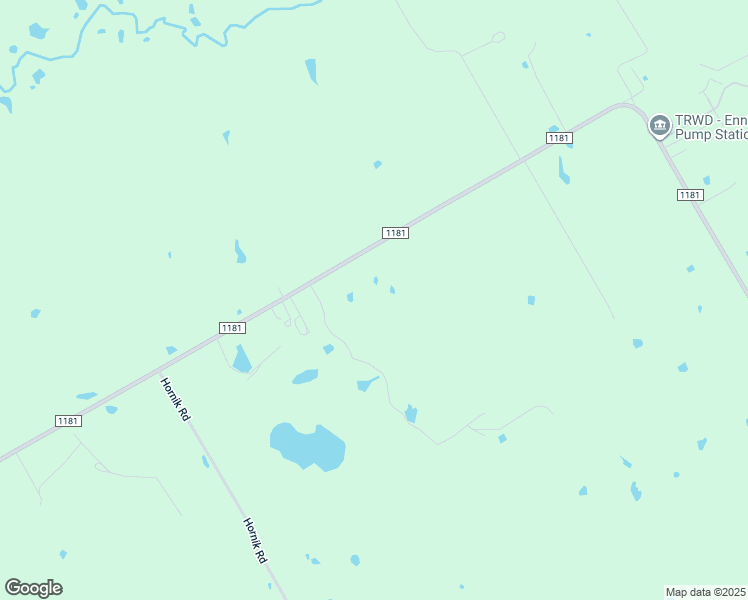 map of restaurants, bars, coffee shops, grocery stores, and more near 2855 Farm to Market Road 1181 in Ennis