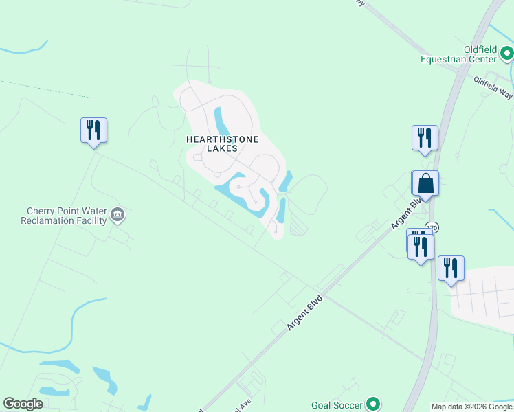 map of restaurants, bars, coffee shops, grocery stores, and more near 136 Providence Way in Okatie