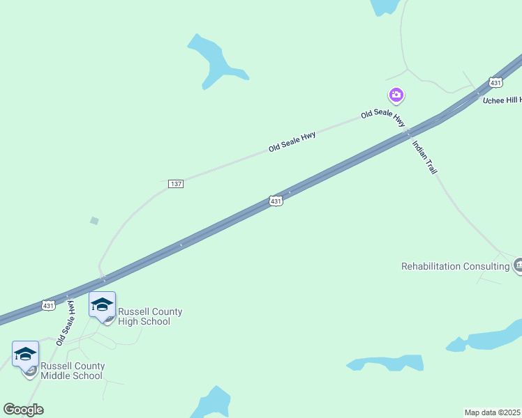 map of restaurants, bars, coffee shops, grocery stores, and more near U.S. 431 in Seale