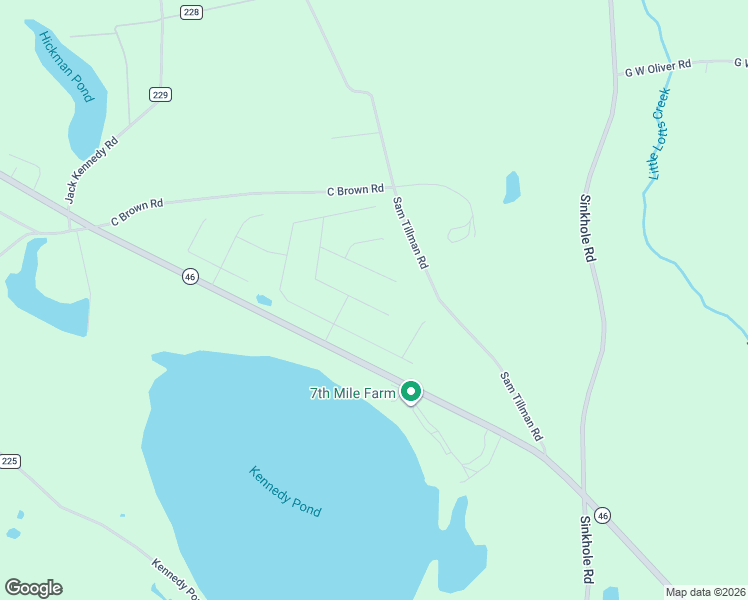 map of restaurants, bars, coffee shops, grocery stores, and more near 6843 Georgia 46 in Statesboro