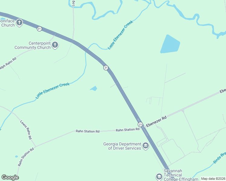 map of restaurants, bars, coffee shops, grocery stores, and more near 2460 Georgia 21 in Rincon