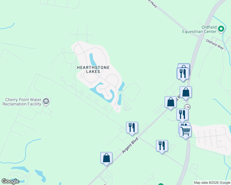 map of restaurants, bars, coffee shops, grocery stores, and more near 481 Hearthstone Drive in Ridgeland