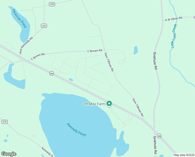 map of restaurants, bars, coffee shops, grocery stores, and more near 6843 Georgia 46 in Statesboro