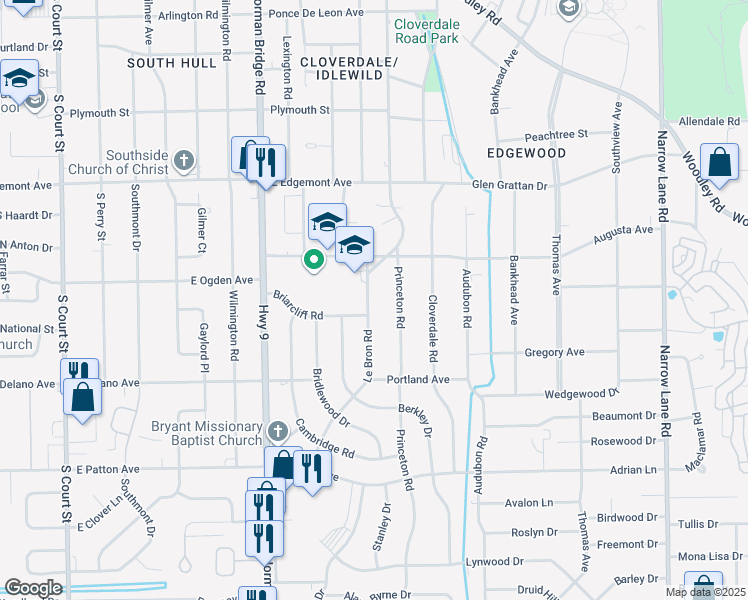 map of restaurants, bars, coffee shops, grocery stores, and more near 3451 Le Bron Road in Montgomery