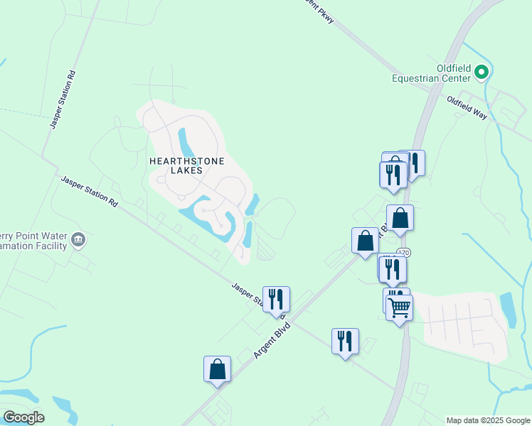 map of restaurants, bars, coffee shops, grocery stores, and more near 37 Freemans Loop in Ridgeland