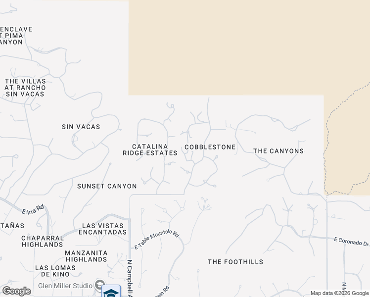 map of restaurants, bars, coffee shops, grocery stores, and more near 7377 North McManus Trail in Tucson