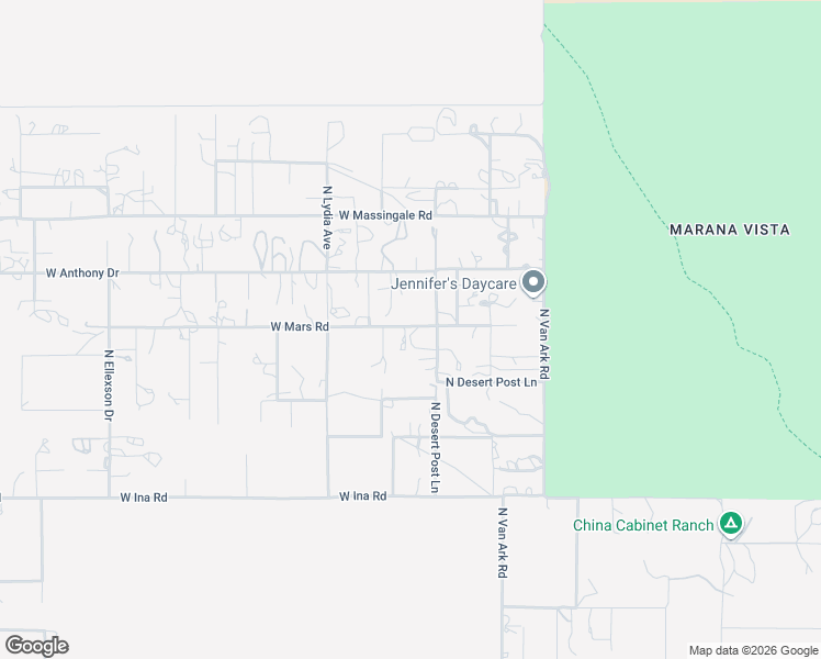 map of restaurants, bars, coffee shops, grocery stores, and more near 10485 West Mars Road in Tucson