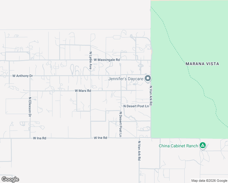 map of restaurants, bars, coffee shops, grocery stores, and more near 10485 West Mars Road in Tucson