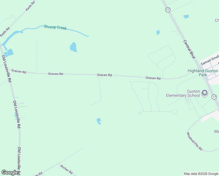 map of restaurants, bars, coffee shops, grocery stores, and more near 453 Gracen Road in Guyton