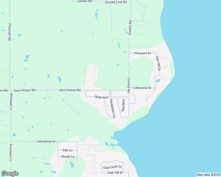 map of restaurants, bars, coffee shops, grocery stores, and more near 672-674 Jess Hinton Road in Kemp