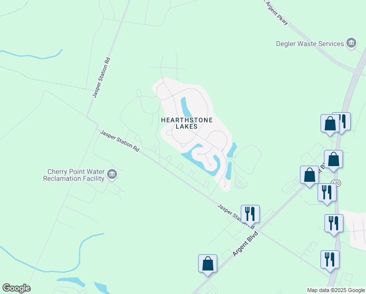 map of restaurants, bars, coffee shops, grocery stores, and more near Freemans Loop in Hardeeville