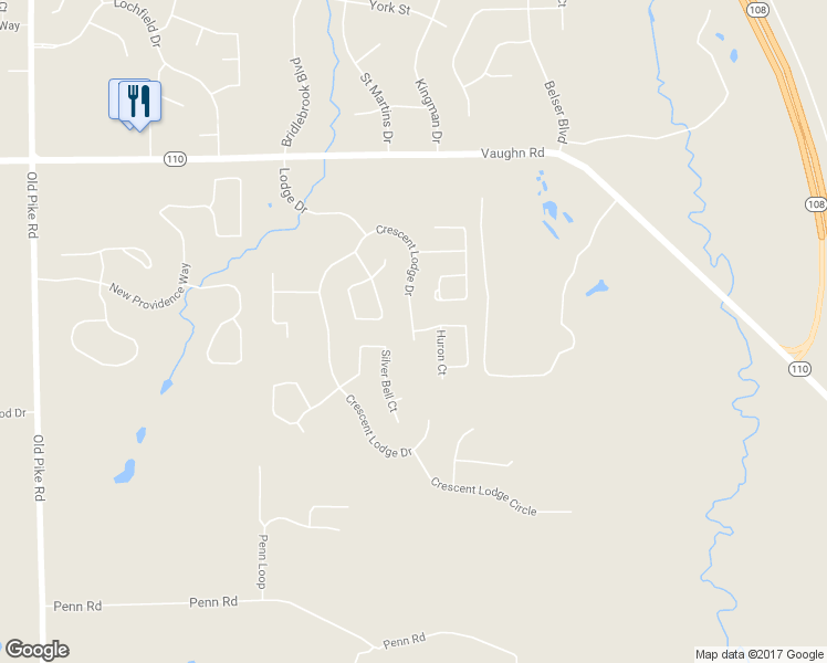 map of restaurants, bars, coffee shops, grocery stores, and more near Crescent Lodge Drive in Pike Road