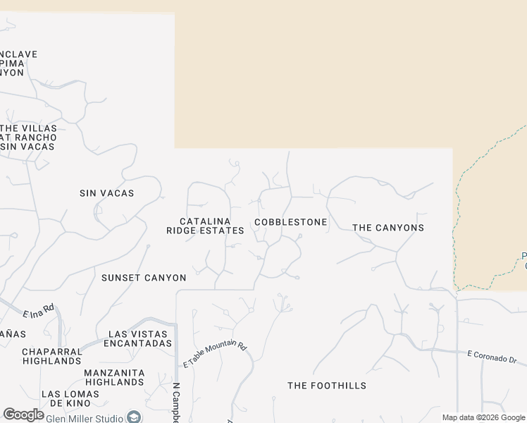 map of restaurants, bars, coffee shops, grocery stores, and more near 3350 East Finger Rock Circle in Tucson