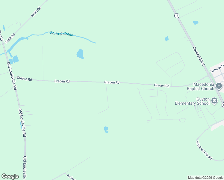 map of restaurants, bars, coffee shops, grocery stores, and more near 453 Gracen Road in Guyton