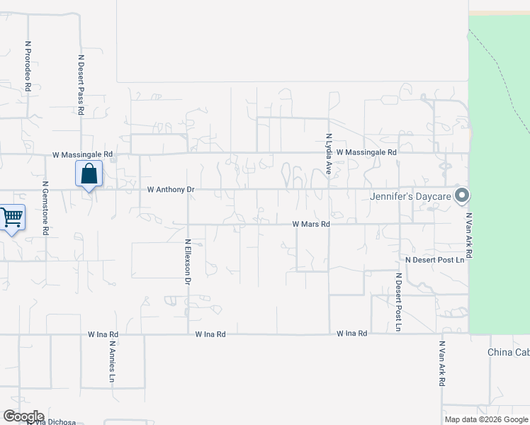 map of restaurants, bars, coffee shops, grocery stores, and more near 10780 West Mars Road in Tucson