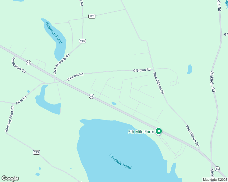 map of restaurants, bars, coffee shops, grocery stores, and more near 406 Old Kennedy Lane in Statesboro