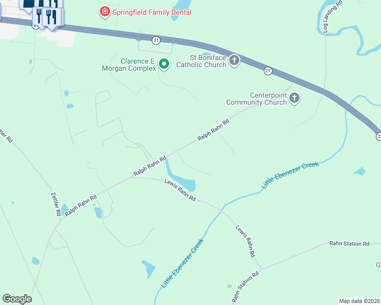 map of restaurants, bars, coffee shops, grocery stores, and more near 101 Hidden Lake Drive in Rincon