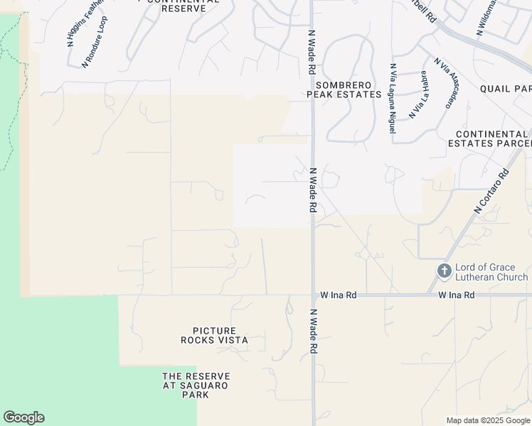map of restaurants, bars, coffee shops, grocery stores, and more near 7509 North Wade Road in Tucson