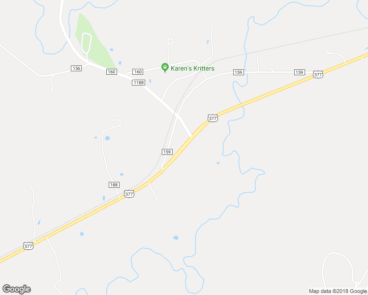 map of restaurants, bars, coffee shops, grocery stores, and more near U.S. 377 in Bluff Dale
