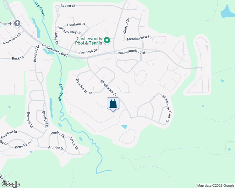 map of restaurants, bars, coffee shops, grocery stores, and more near 100 Woodlands Park Drive in Brandon