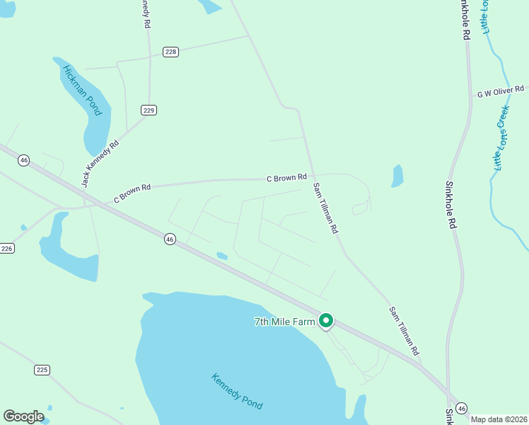 map of restaurants, bars, coffee shops, grocery stores, and more near 379 C Brown Road in Statesboro